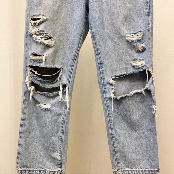 Bohme 28 (6) Lynette High Rise Straight Leg Jeans Womens Cropped Distressed - Picture 8 of 15